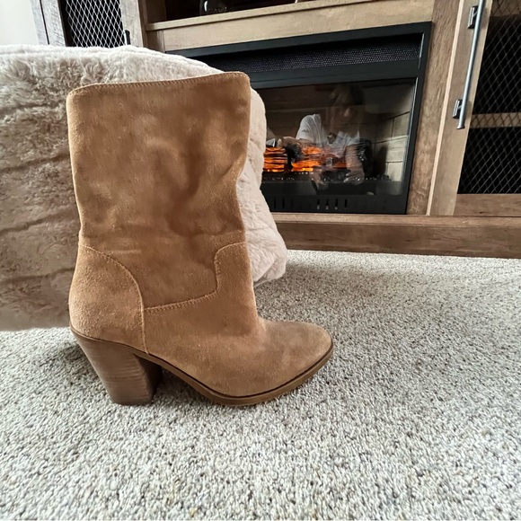 Lucky Brand, Suede Camel Slouch Boots-Size 10 - Picture 5 of 9